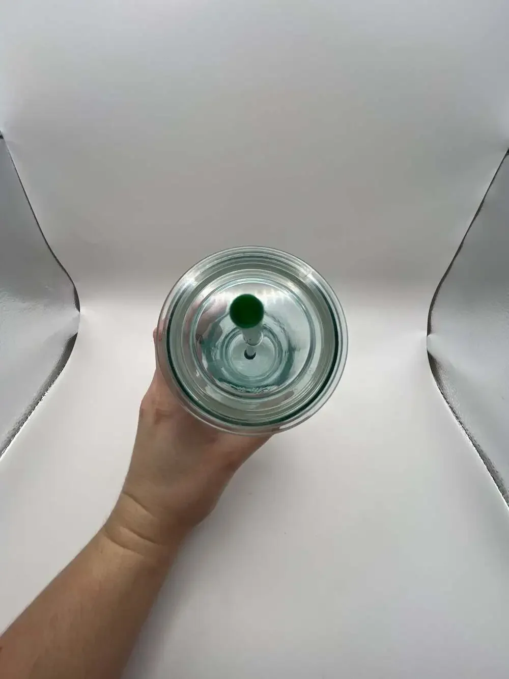 Starbucks Recycled Glass Cold To Go Cup Grande 16 oz Spain With Lid And Straw